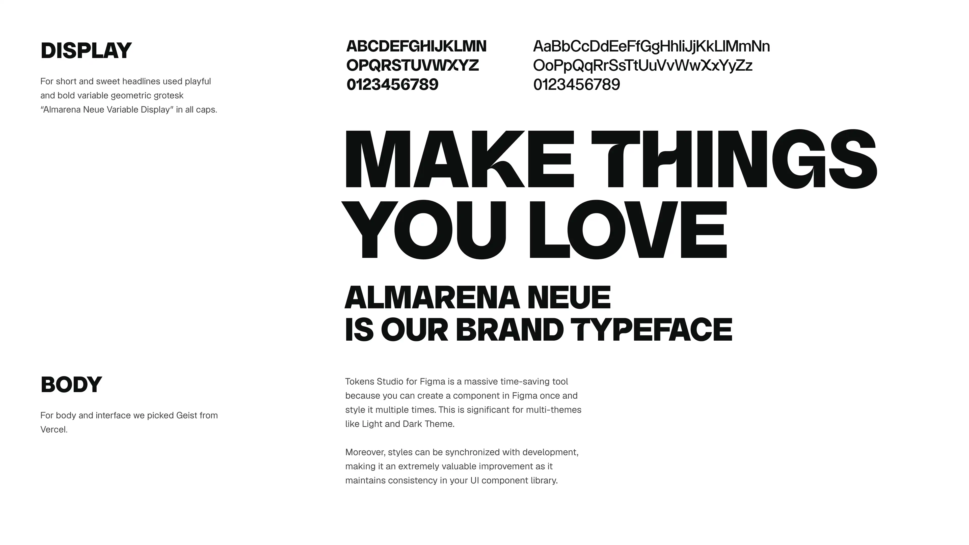 Tokens Studio typography system